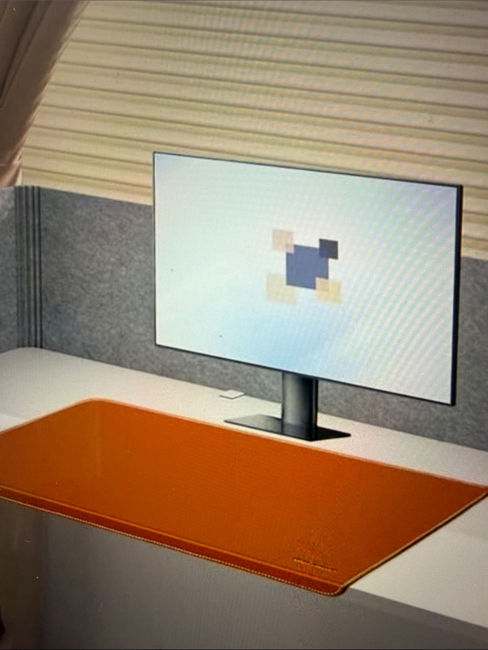Brown Desk Pad - Smooth PU Surface